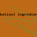 botisol ingredients
